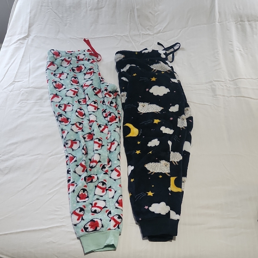 Cozy Penguin and Cloud Print Pajama Pants